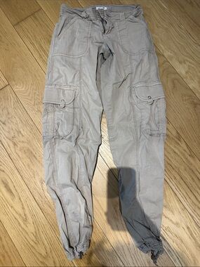 Beige Cargo Jogger Pants
